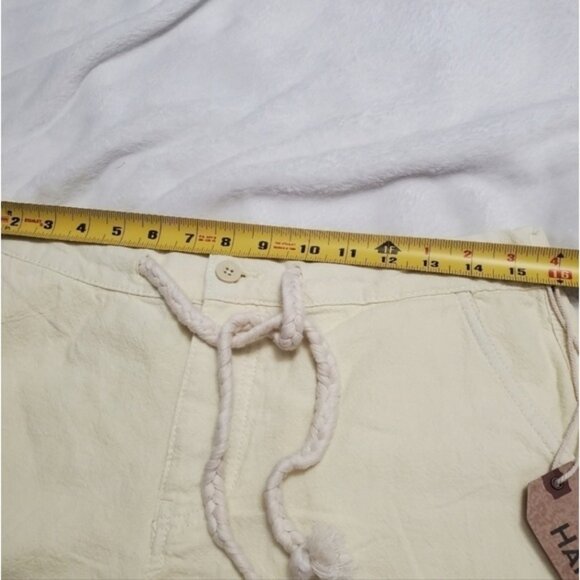NWT Harlow Coastal Linen Cotton Blend Shorts Yellow M - Picture 10 of 14